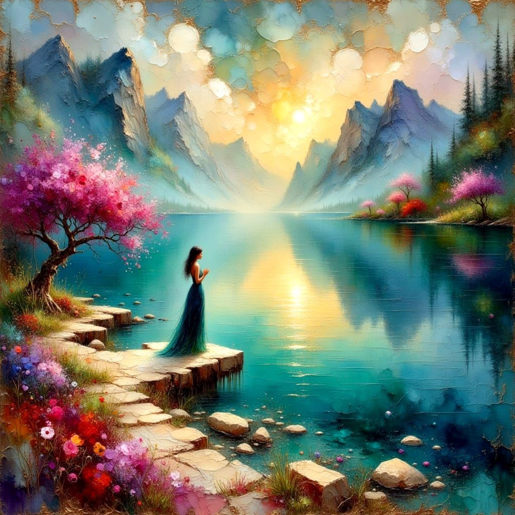 Love's Intense Passion Revealed in Vibrant Oil Painting