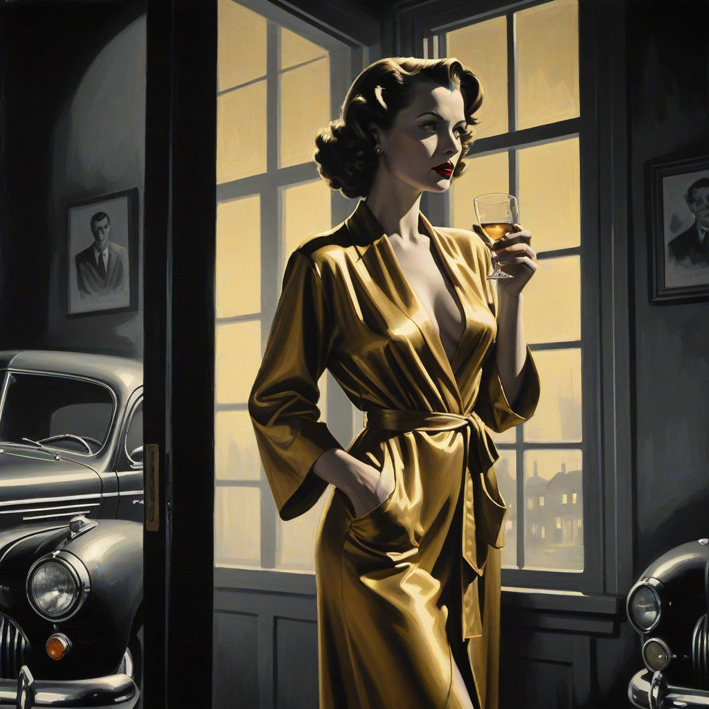 1940s pulp novel cover "Alone"