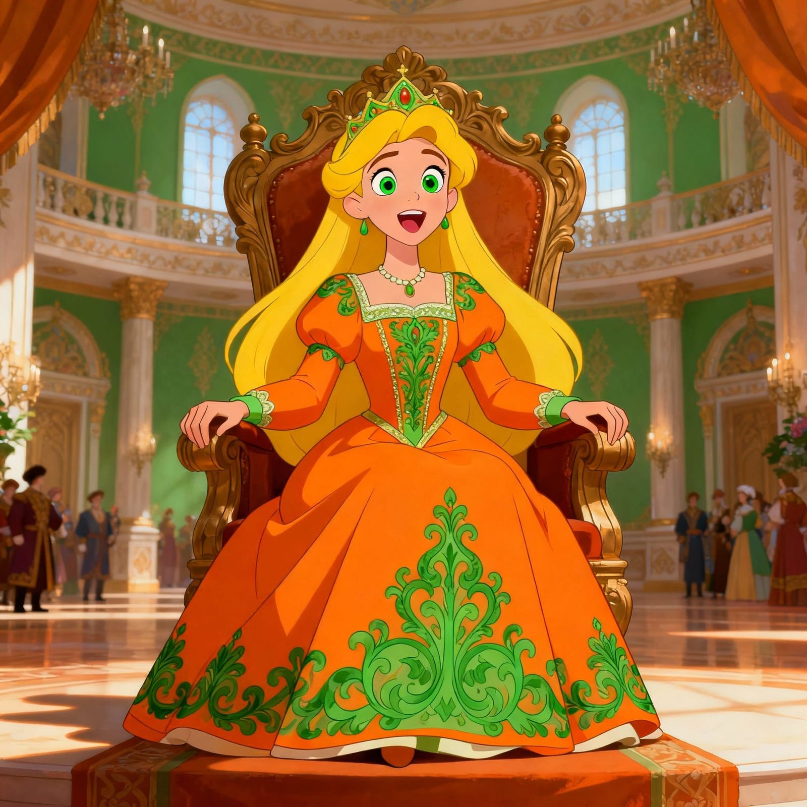 Young Russian Queen in Classic Animation Style