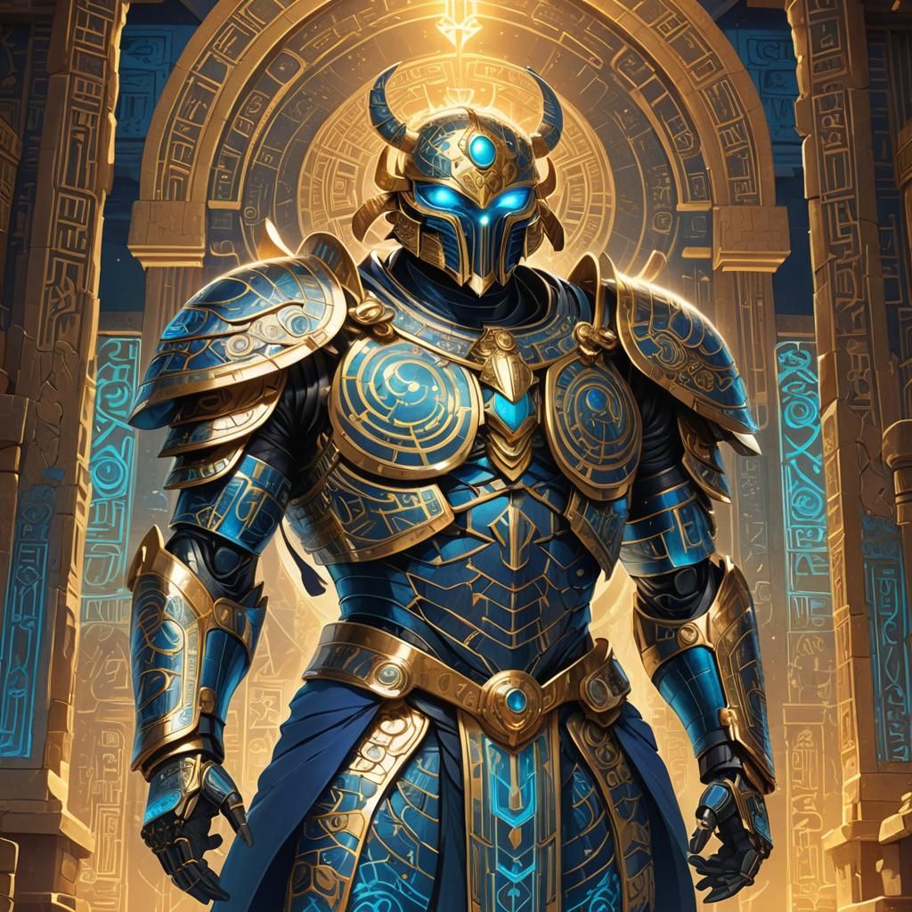 Scarab God in Anime Style, Golden Hour