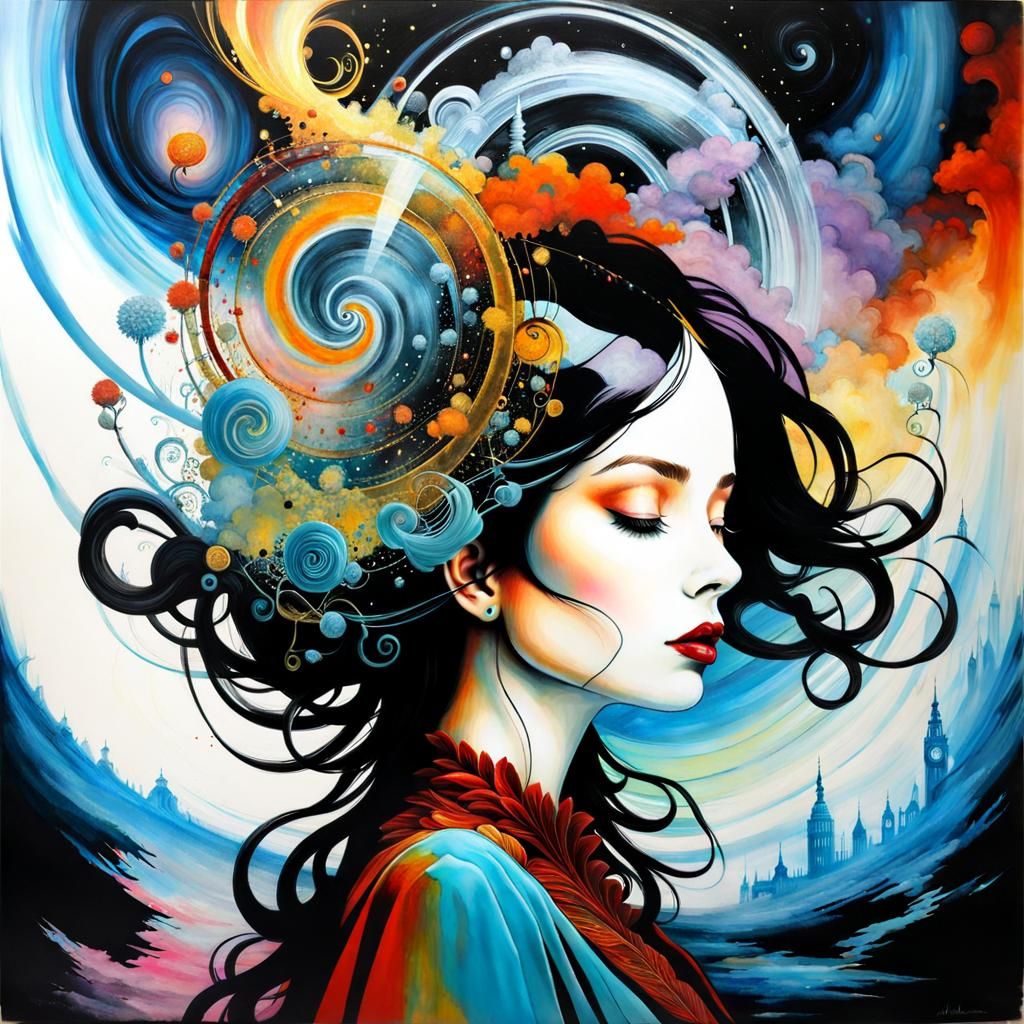 Surreal Double Exposure Dreamscape Portal