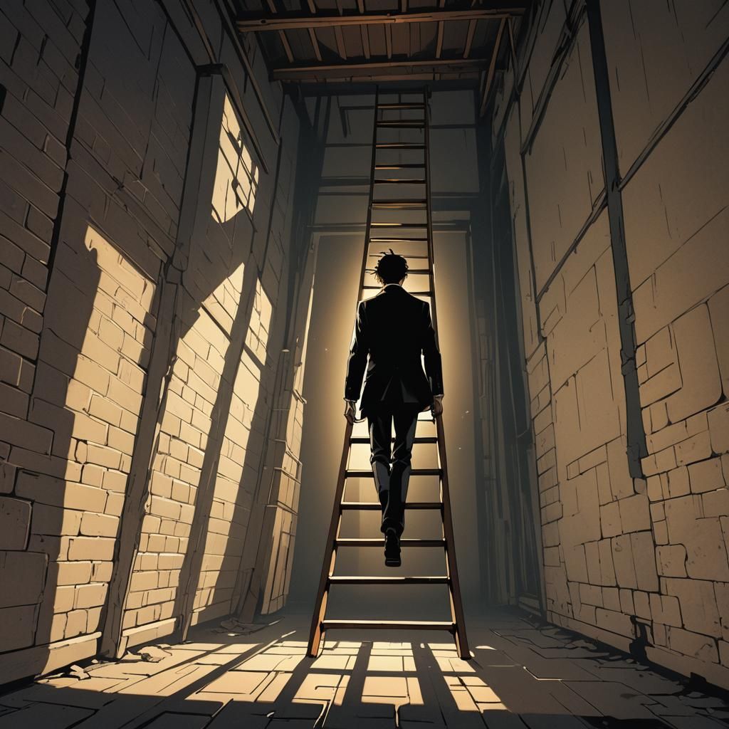 Gentleman's Superstition: Manga-Style Ladder Encounter