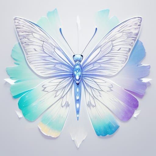 Luminous Butterfly Silhouette Art with Vibrant Gradients