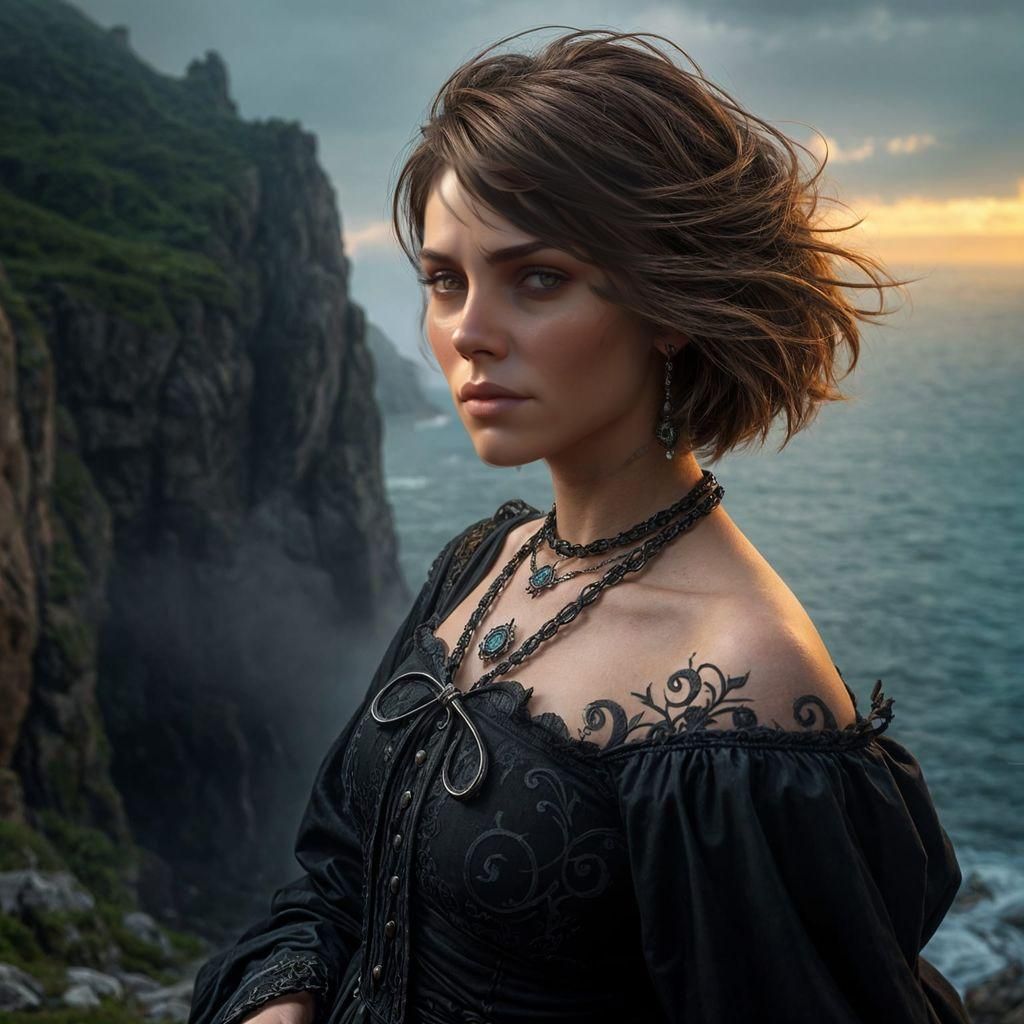 Epic Pirate Bard Portrait in High Fantasy Style