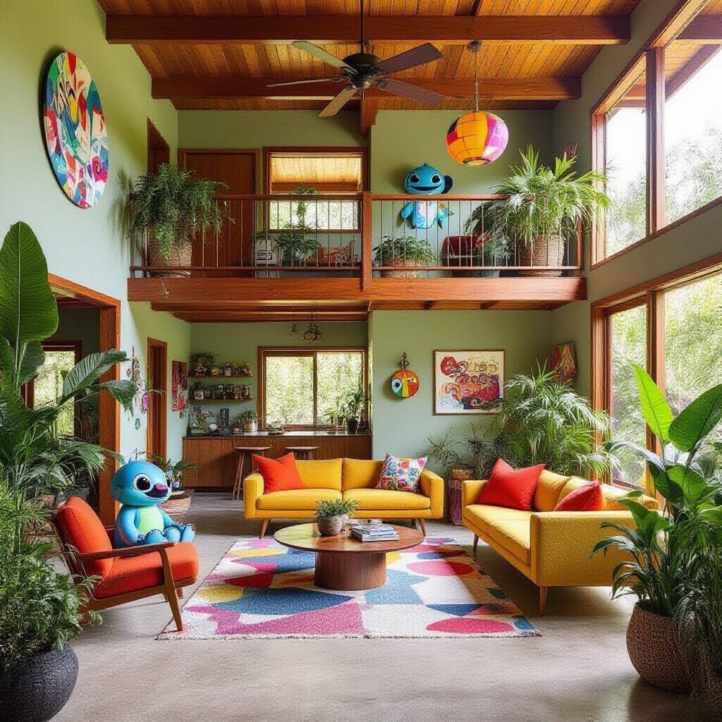 Lilo and Stitch Inspired MCM House Interior