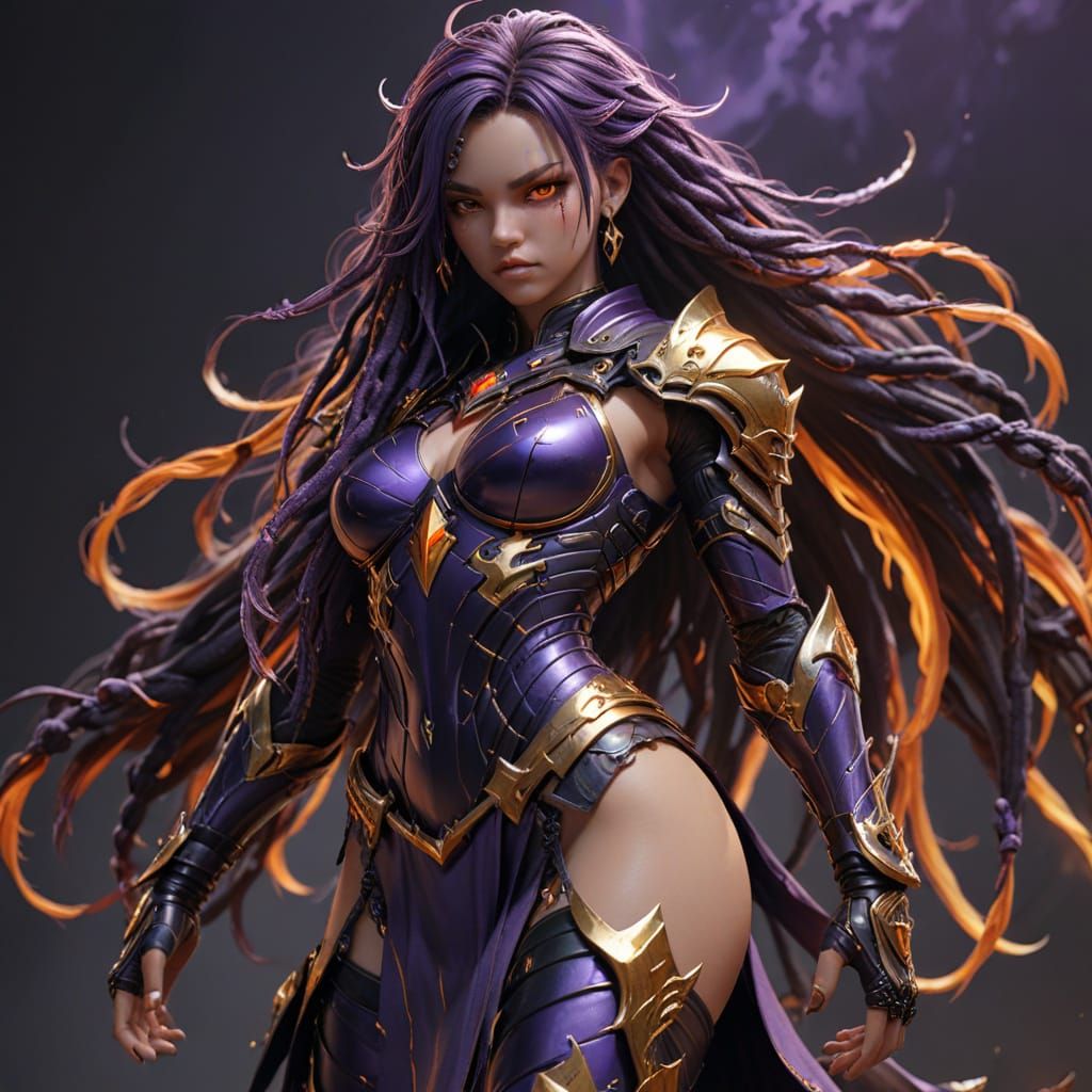 Demonic Entity in 3D Anime Style