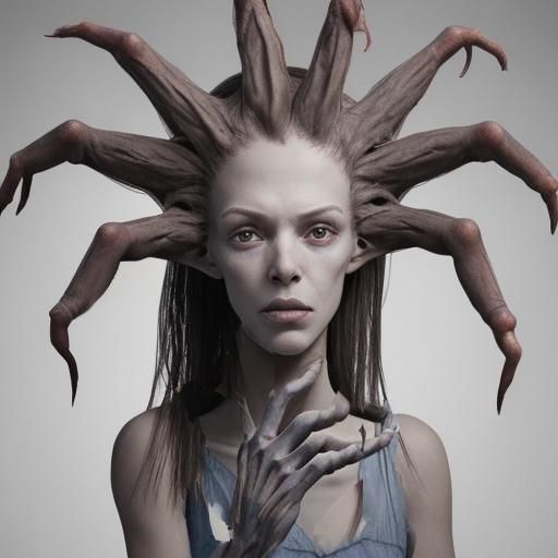 Surreal Fingerhead Portrait with Botched Anatomy