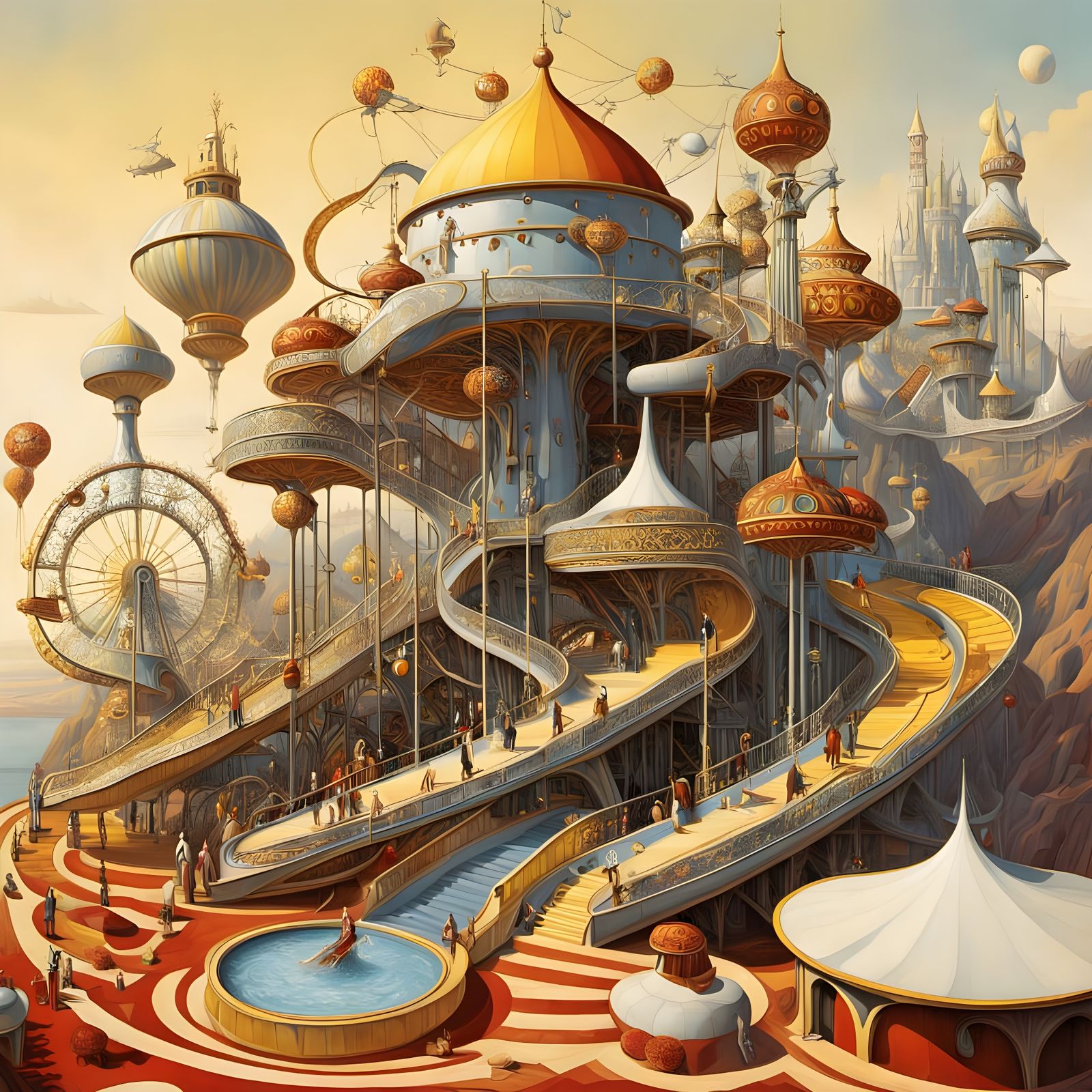 Surreal amusement park