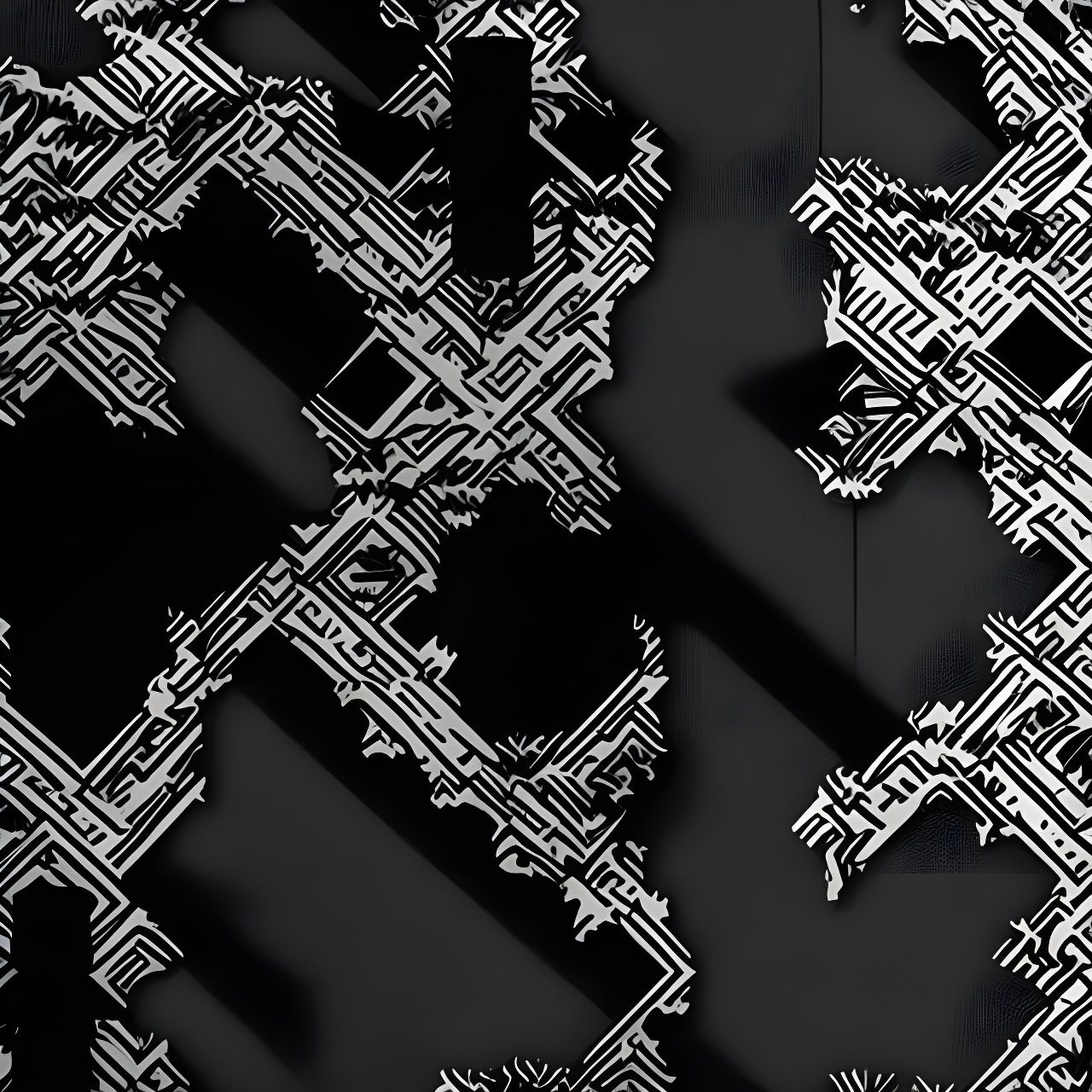 Patterned Disintegration Portrait in Henri Matisse Style