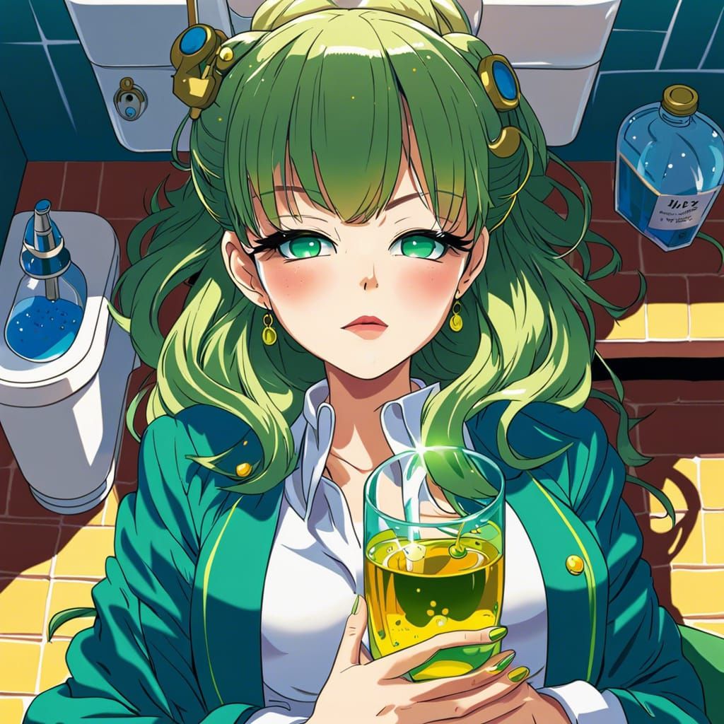 Anime Girl Passed Out on Bathroom Floor