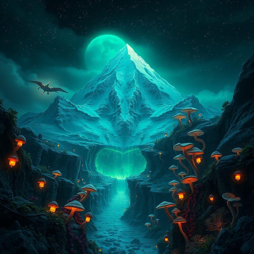 Radioactive Glow: Mountain Lab in Fantasy Concept Art