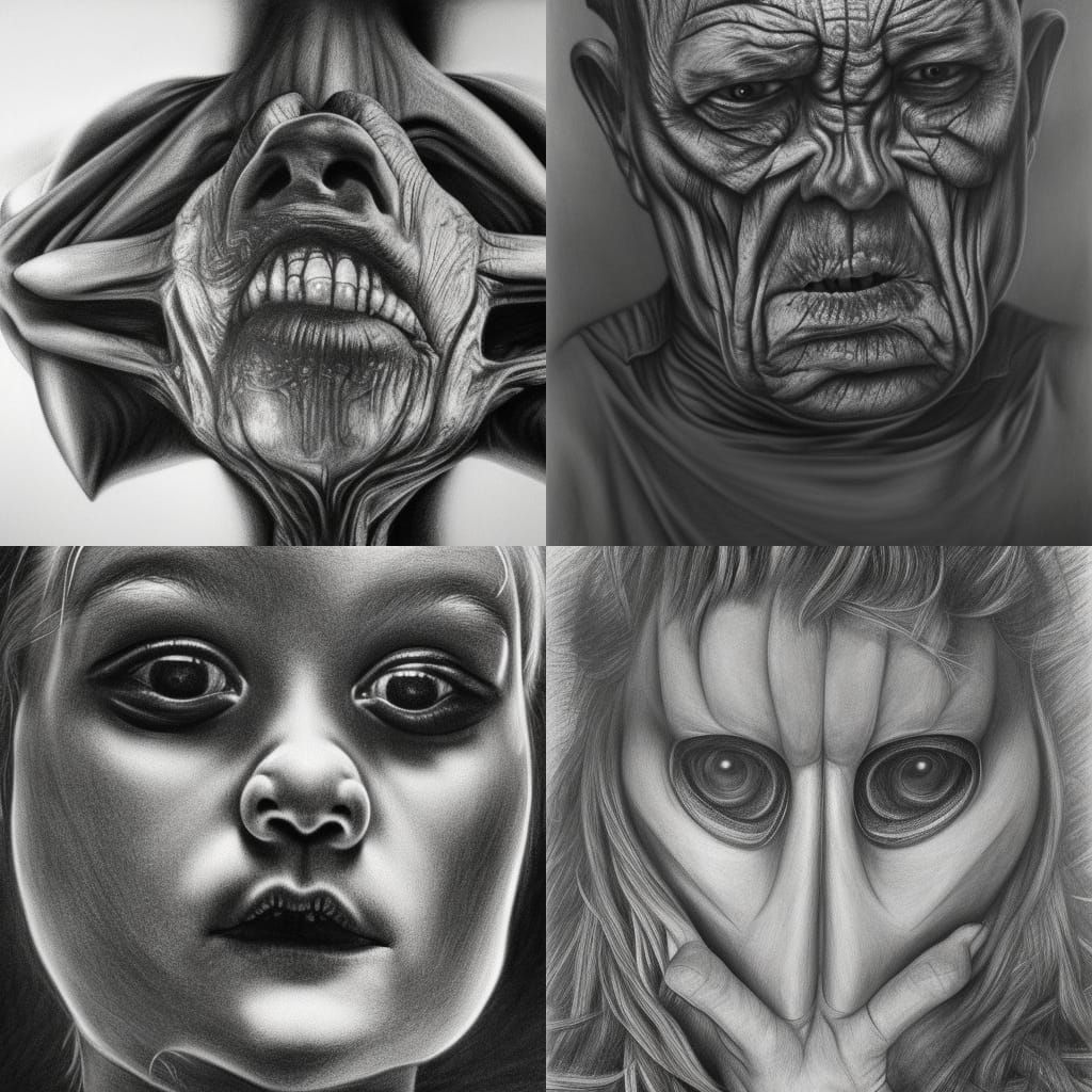 Hyperdetailed Charcoal Goosebumps Illustration