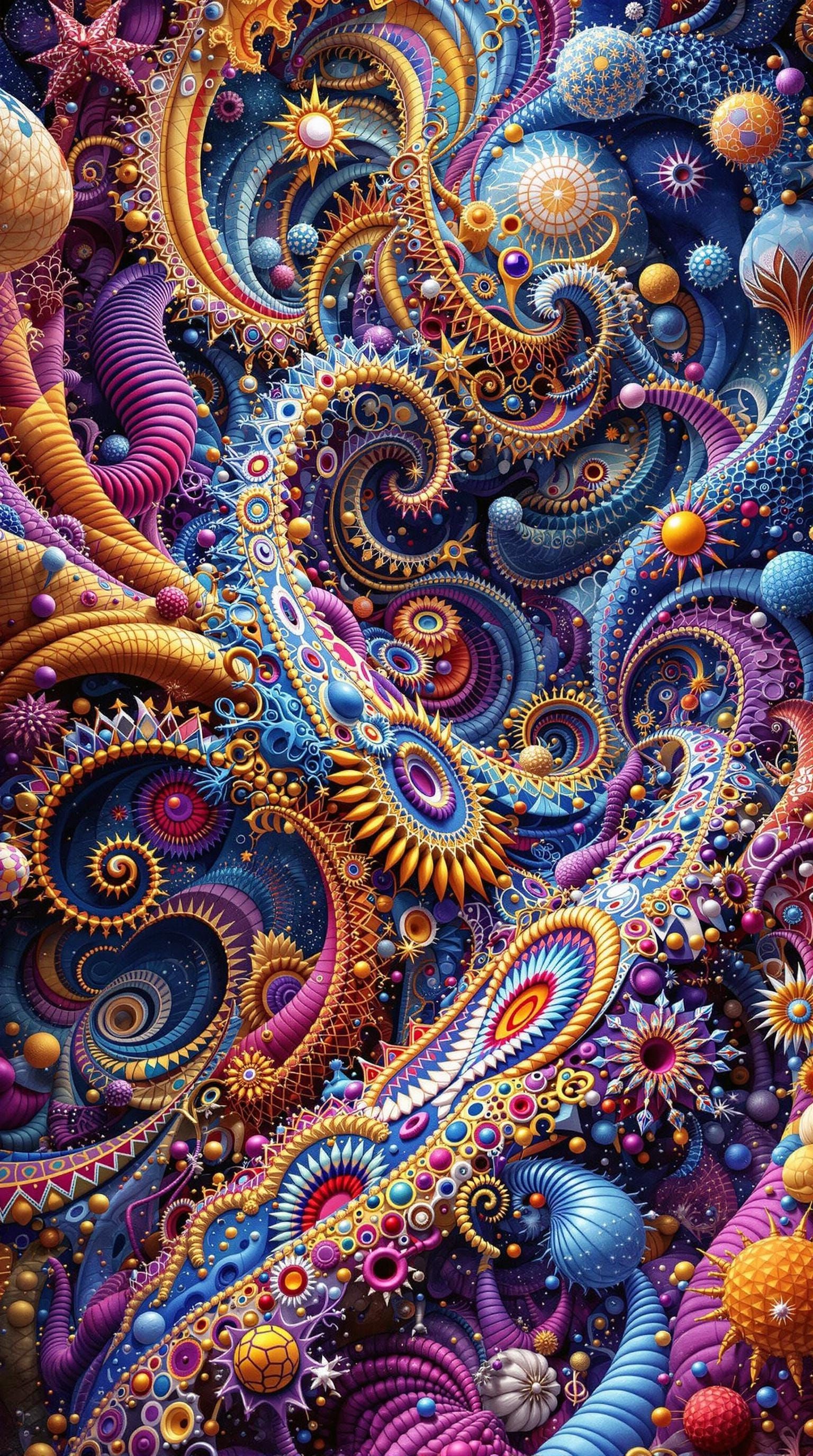 Psychedelic Fractal Geometry with Conflicting Perspectives