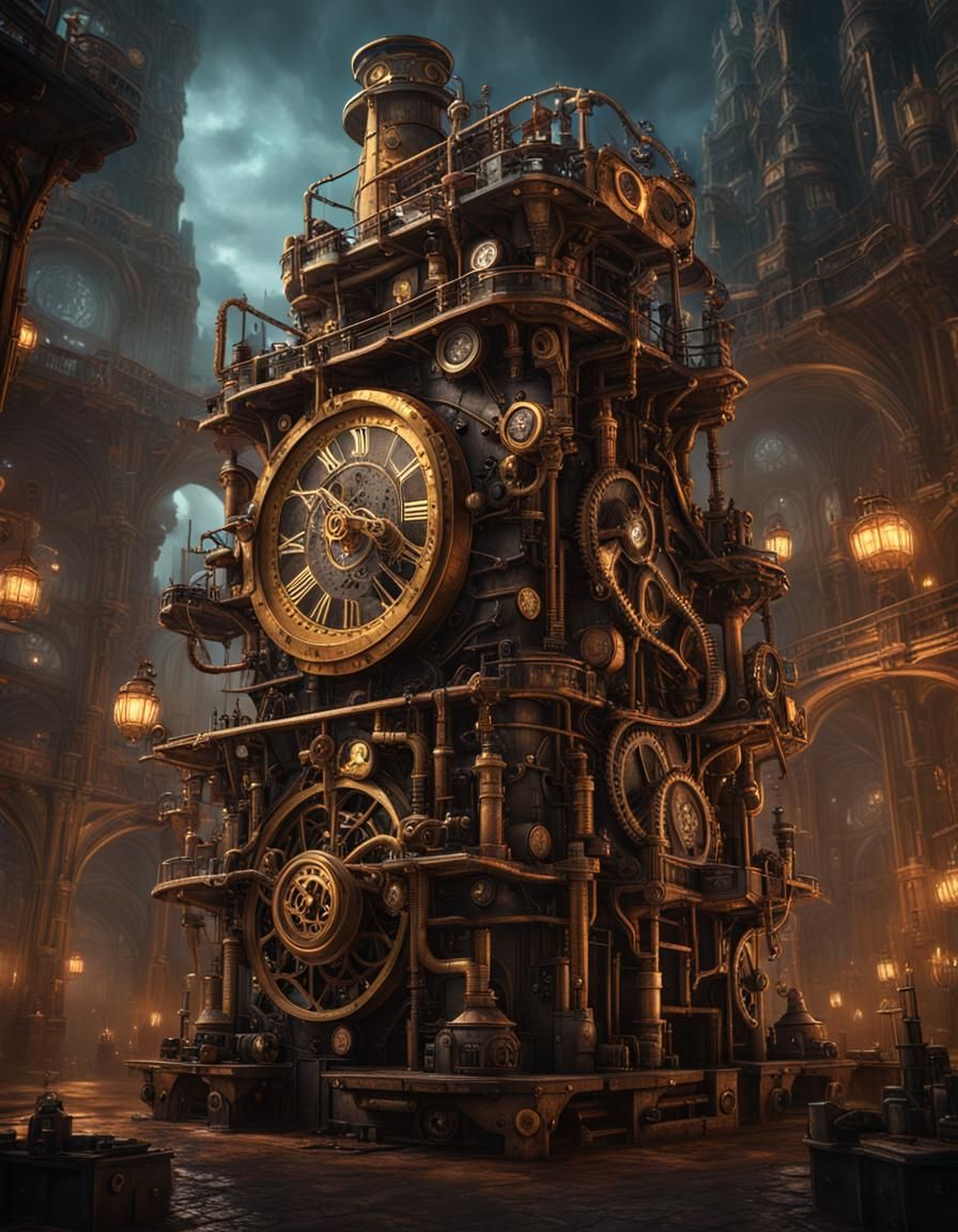 Steampunk "tower of clockwork"