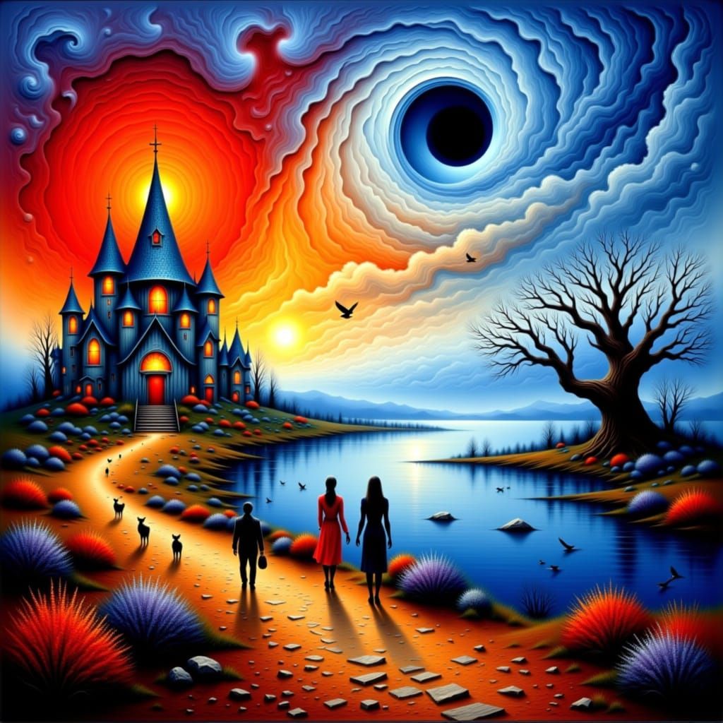 <lora:Surreal abstract art:1.0> <lora:Land and water:1.0> <lora:Surreal:1.0> <lora:Mixing art up:1.0> Abstract art. Red ...