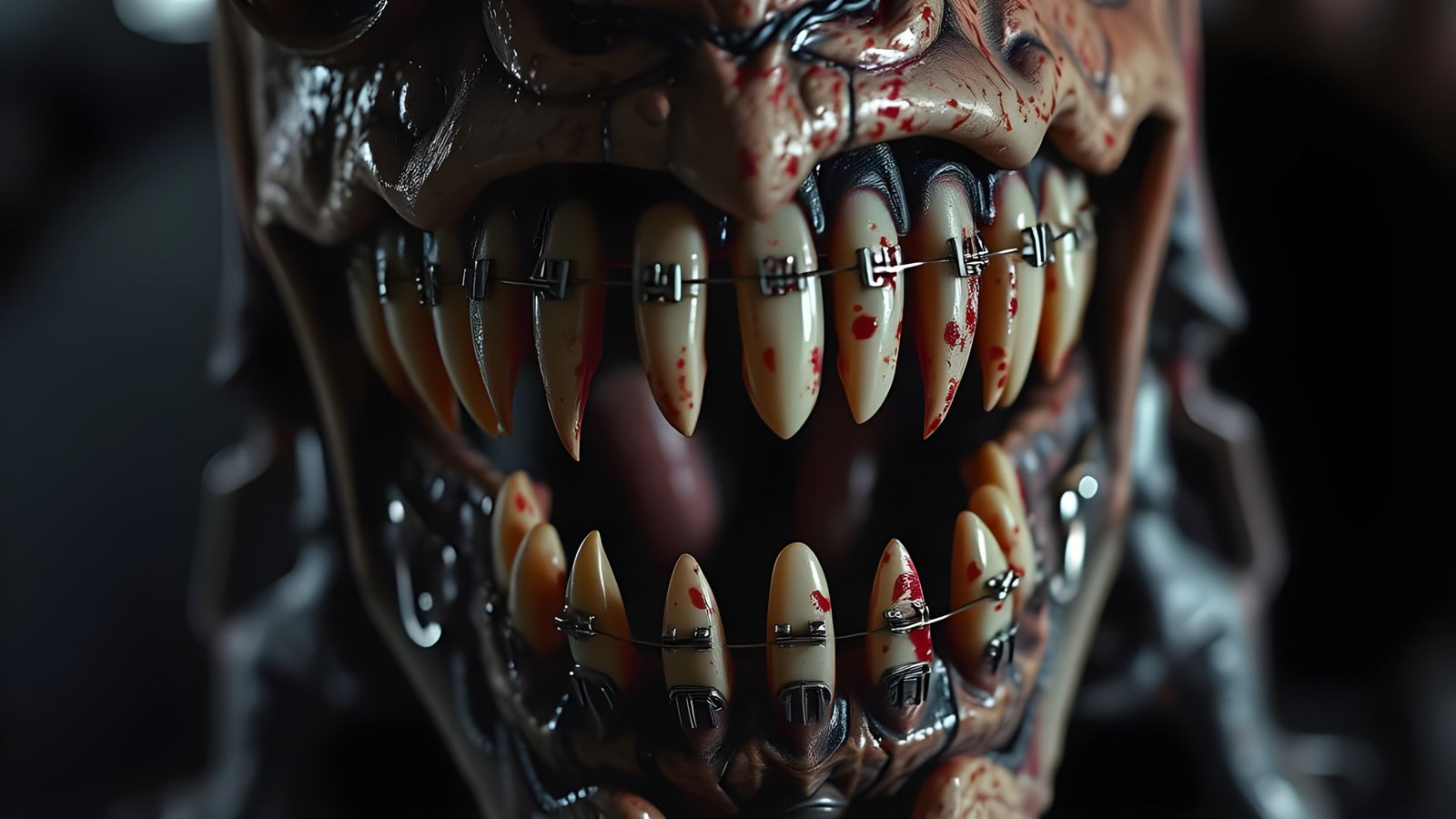 Monster Mouth with Sharp Teeth and Braces