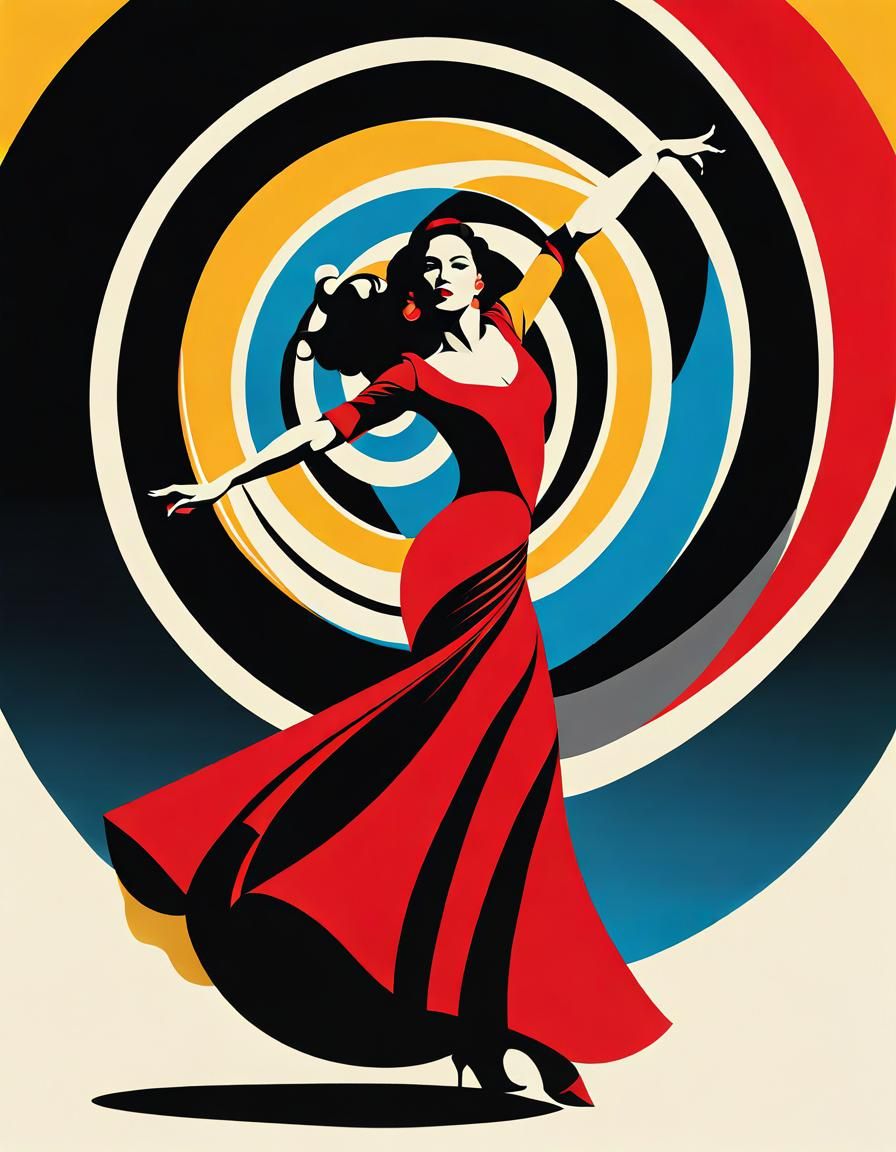 Flamenco Dancer in Vortex: Magical Realism, Pop Art