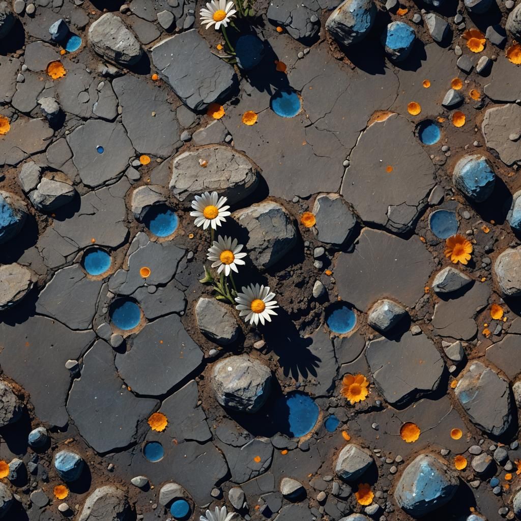 Daisy on the Moon: Matte Painting