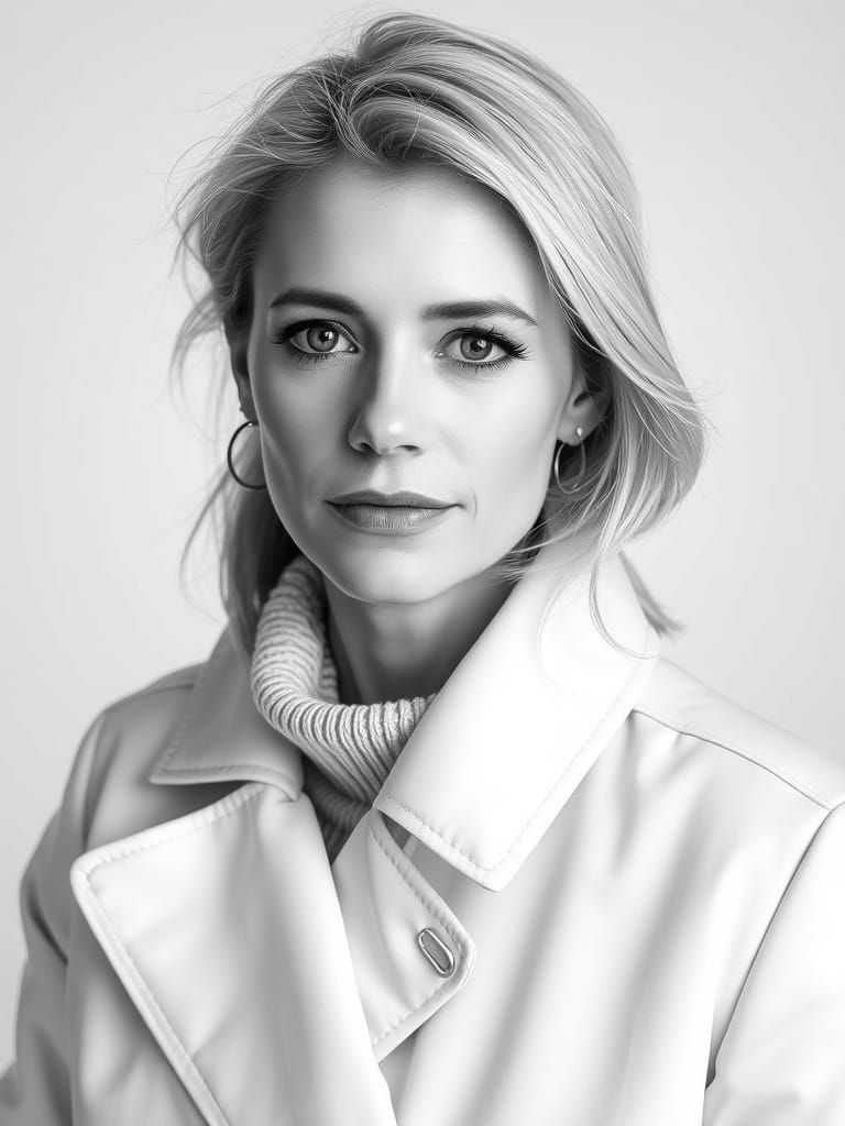 Elegant Portrait of a Woman in Minimalist Style