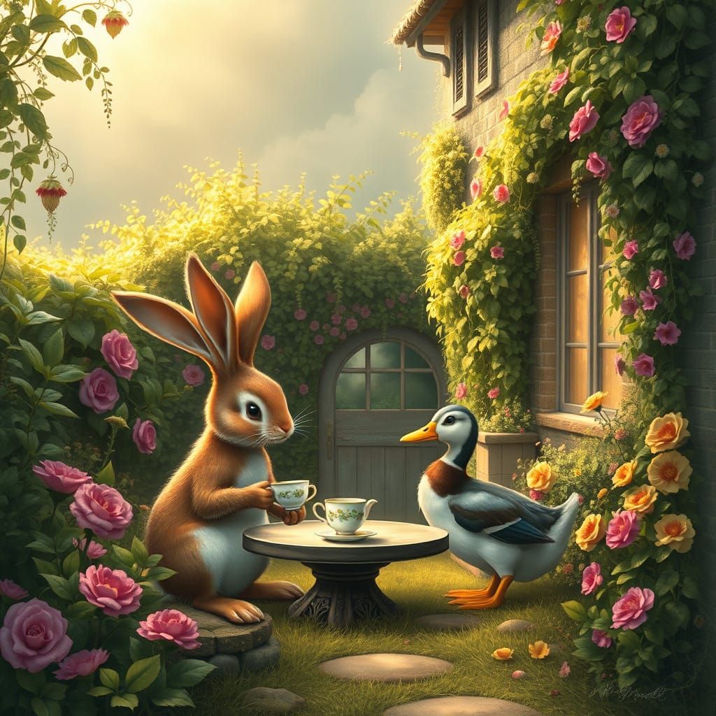 Whimsical Cottage Garden Tea Party in Dreamy English Country...