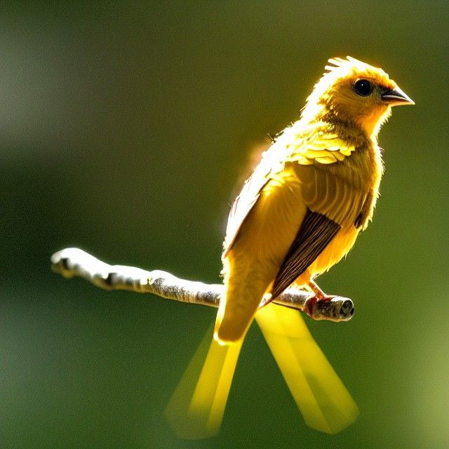 Golden Bird in Flight: Impasto Photorealism