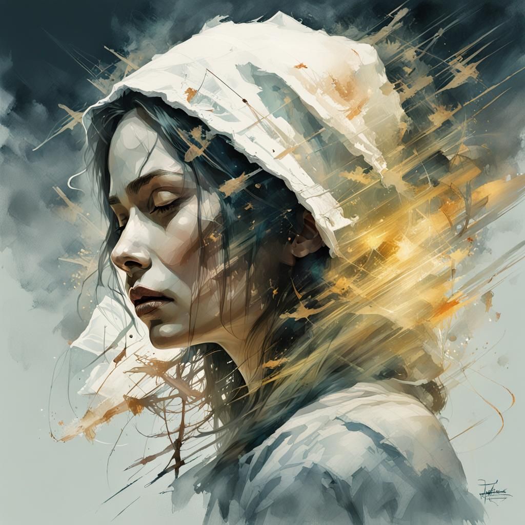 Electric Shadow Ballerina in Dissolving Music