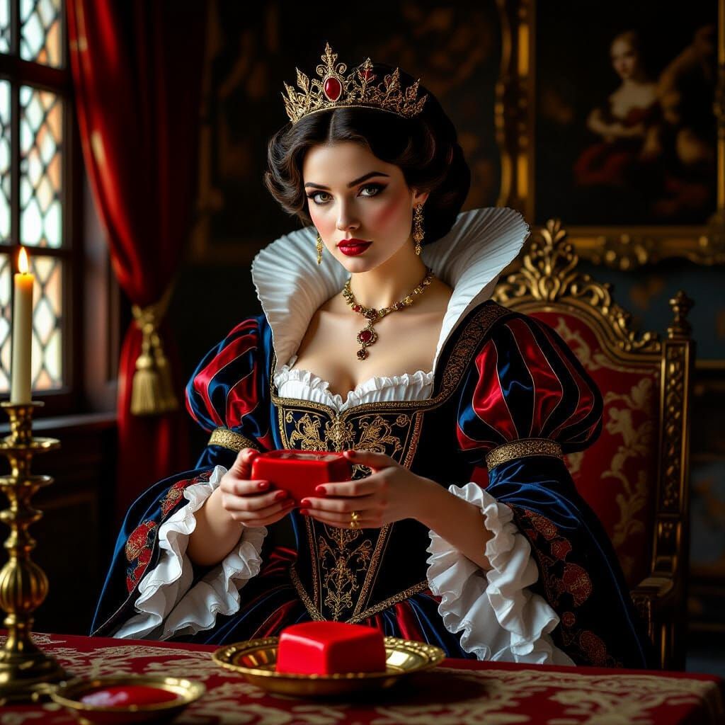 Evil Queen Offers Soap to Snow White