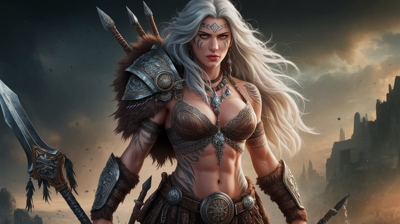 Busty Barbarian Archangel Rogue Warrior