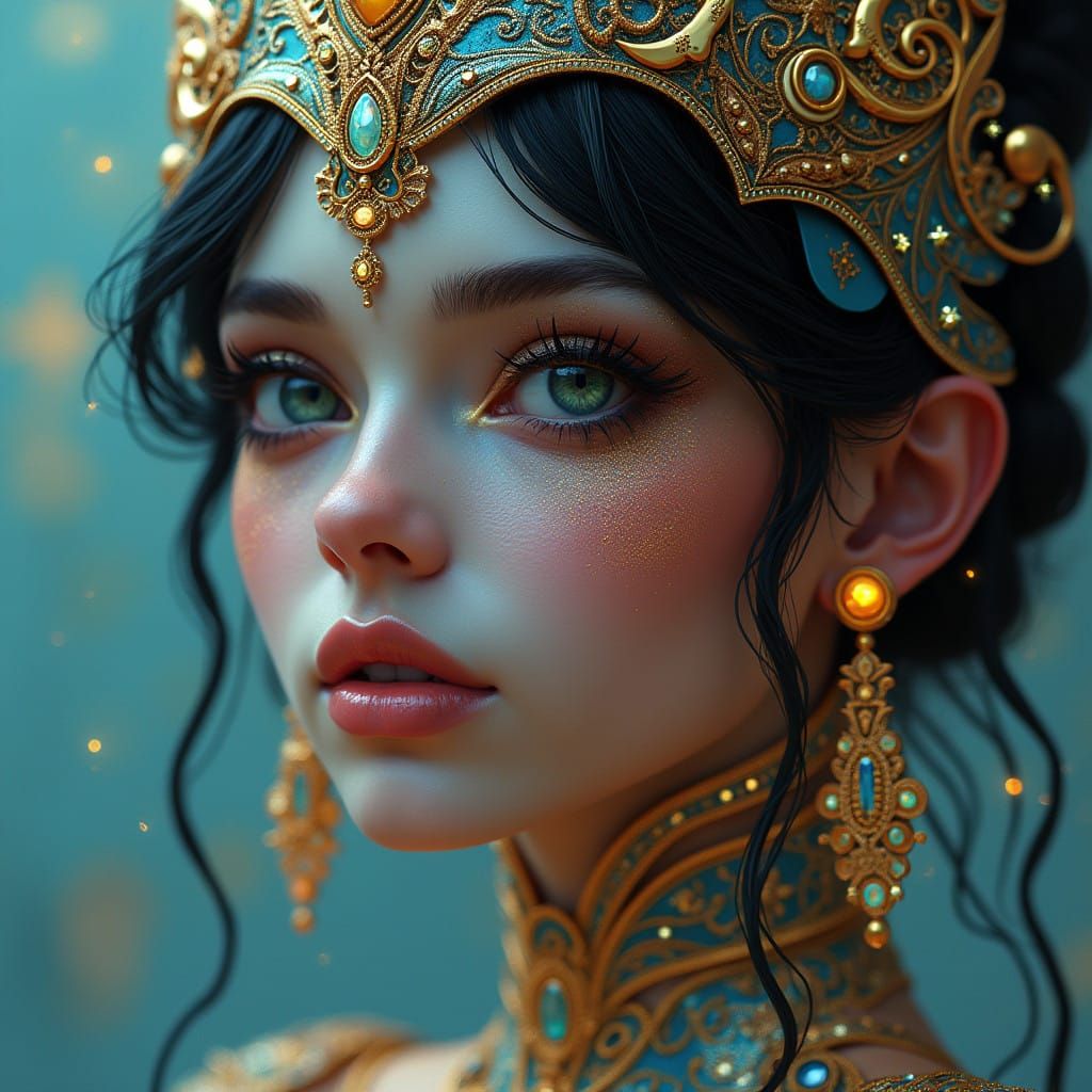 Ethereal Goddess of Hyperreal Beauty