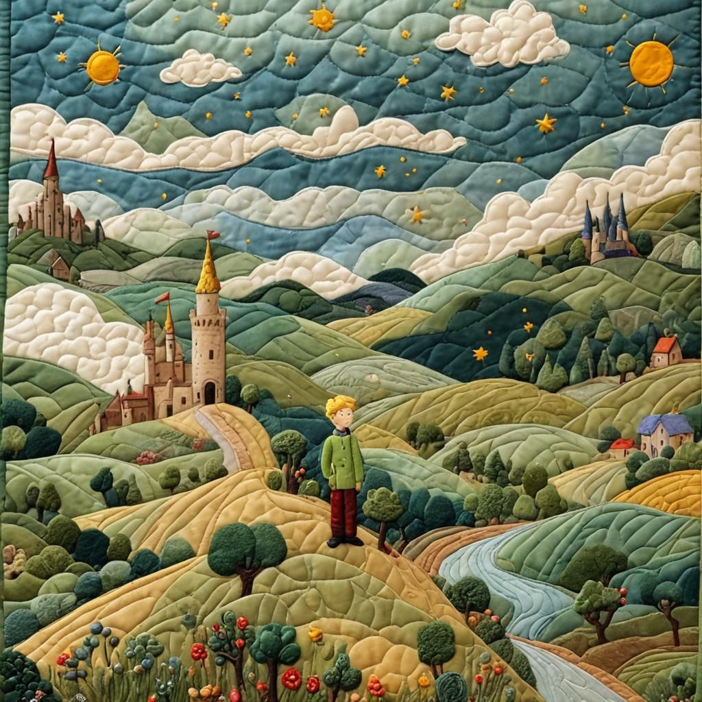 The Little Prince lost in the countryside