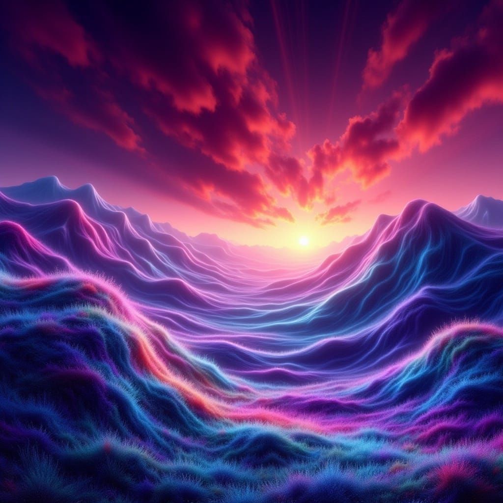 Mystical Landscape in Surreal Style