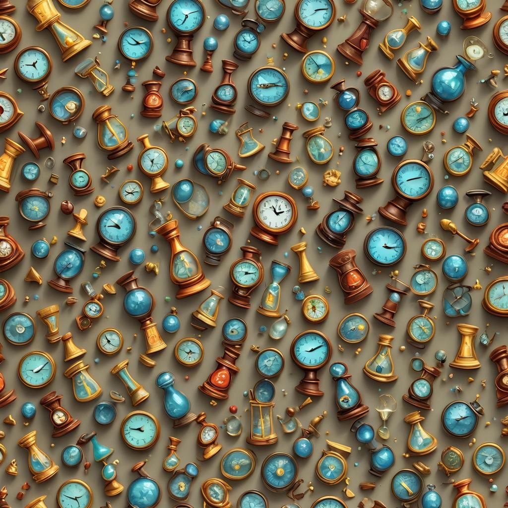 Pixar-Style 3D Hourglass Rendering of Time