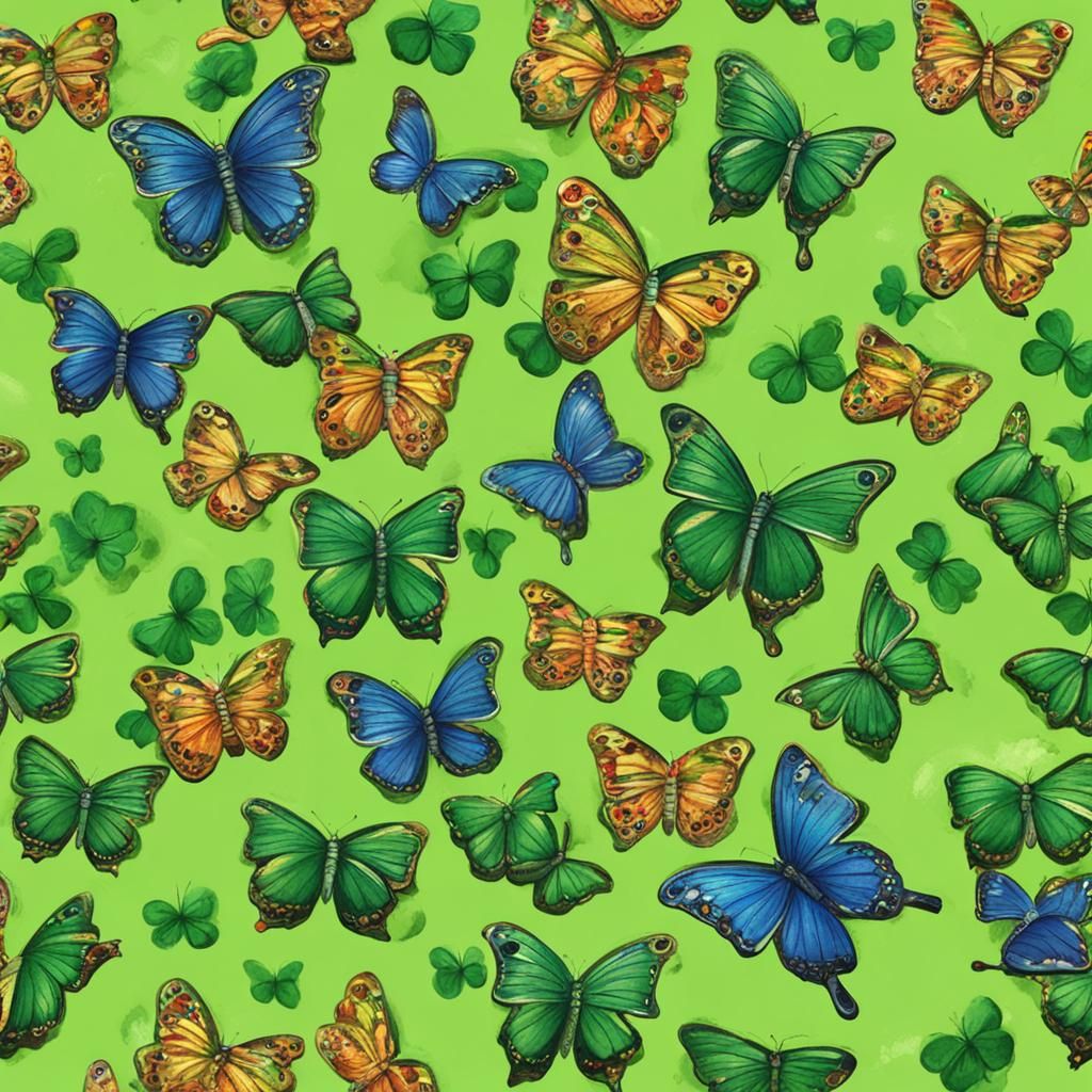 Leprechaun Butterflies: An AI Generated Image
