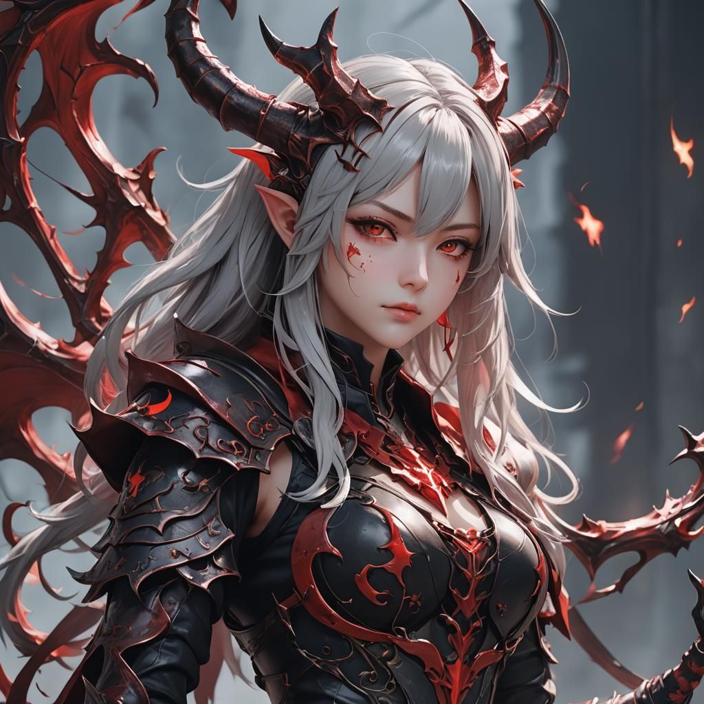 Anime Style Devil Character in 3D