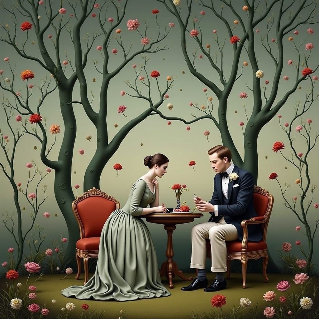 Tragic End of Relationship in Porcelain Style