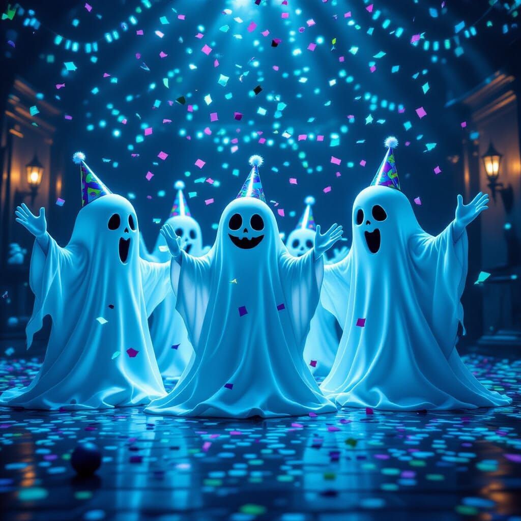 Ghosts Celebrate Haunted New Year's Ball in Deep Color