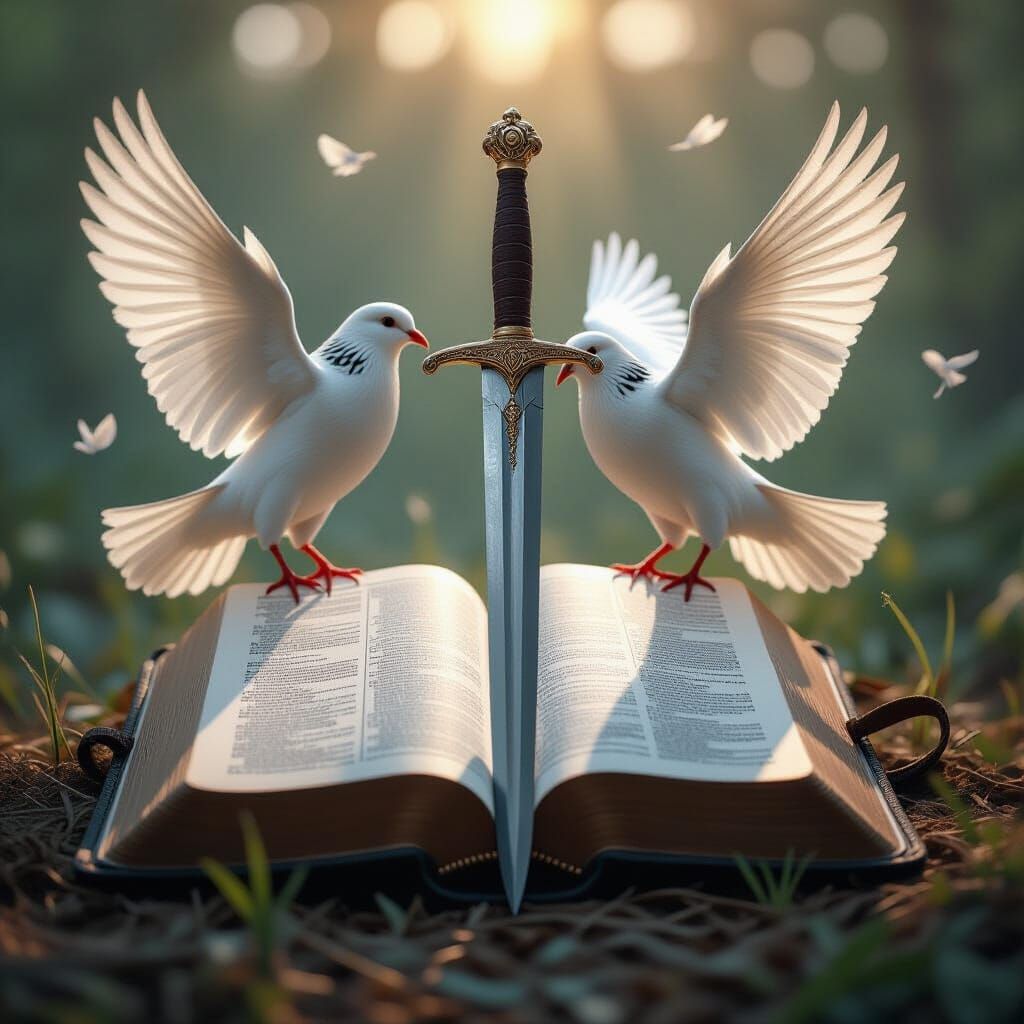 My God My Shield: Bible and Sword in Sci-Fi Style