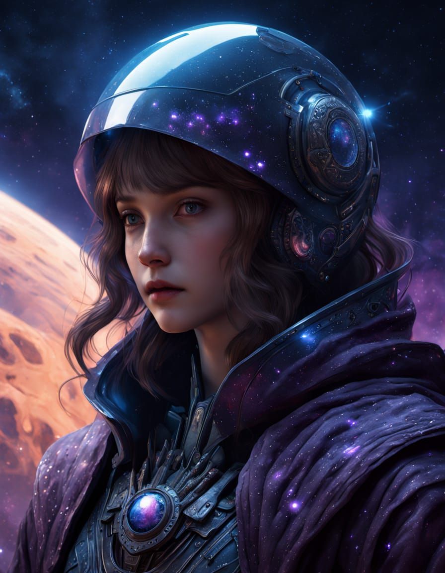 Celestial Sculptor Shaping Asteroids in Nebula Studio