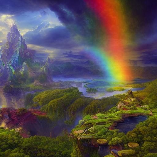 Rainbow to Emerald Skies: Fantasy Concept Art