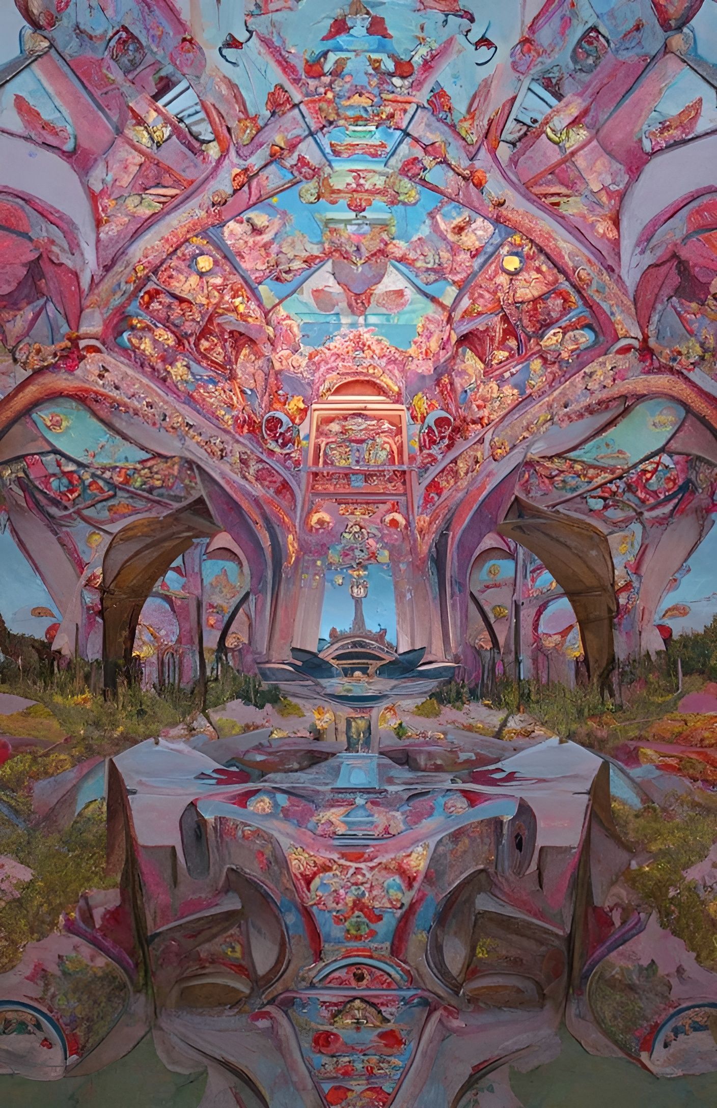 Ethereal Beauty of Forgotten Places: Cel-Shaded Illustration