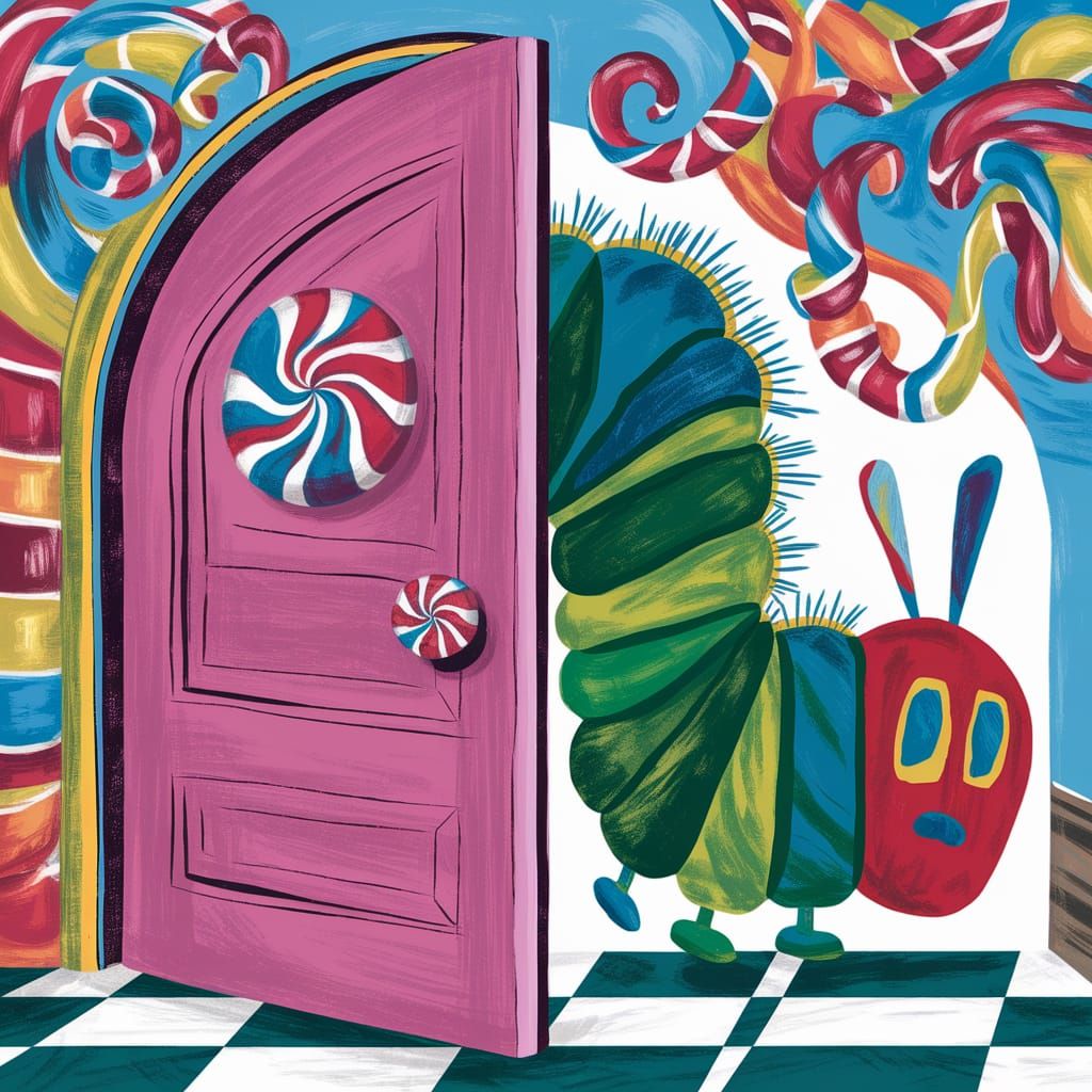 Candy Caterpillar's Painful Encounter With Candy Door