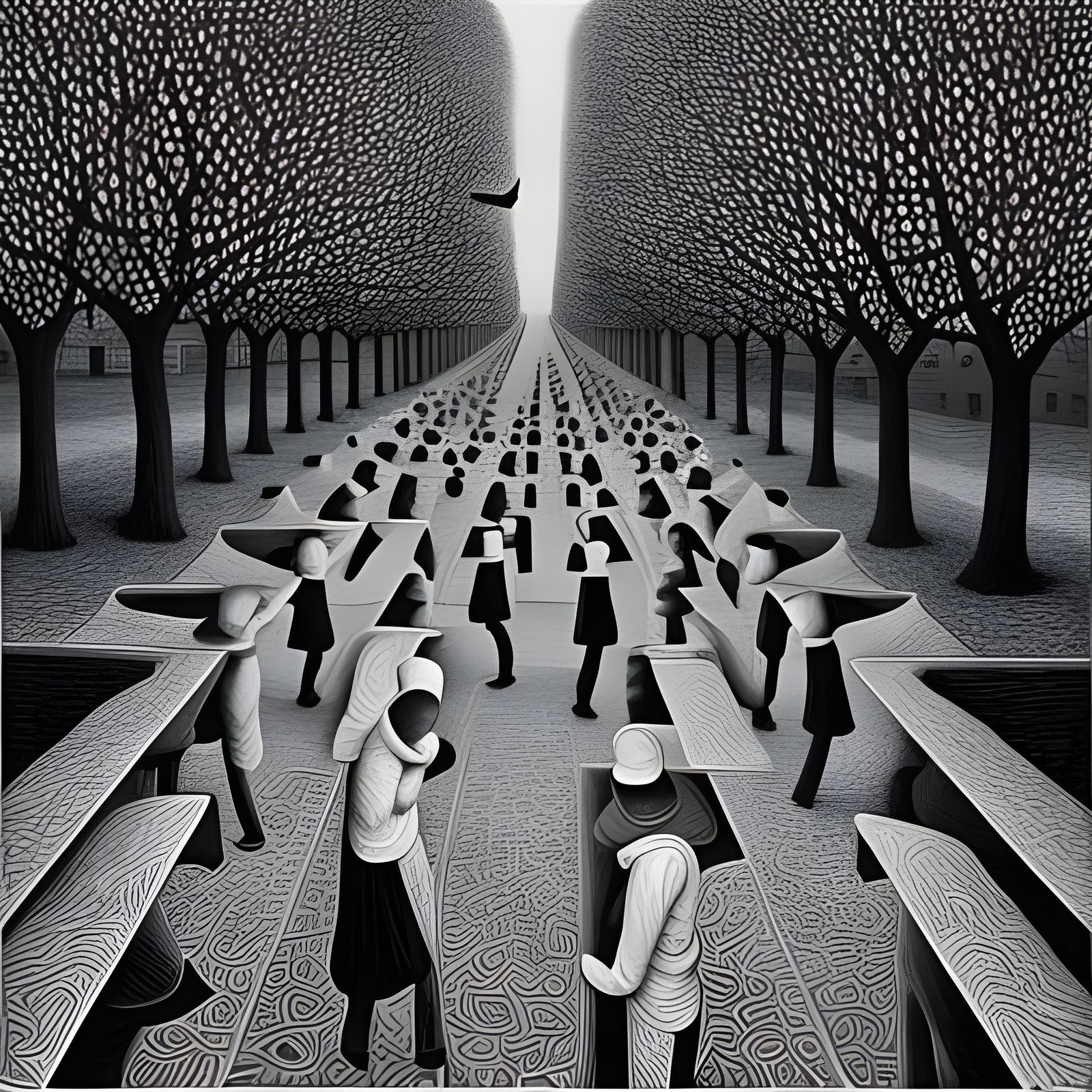 Impossible People in a Surrealist Style