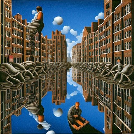Surreal Optical Illusions Inspired by Escher