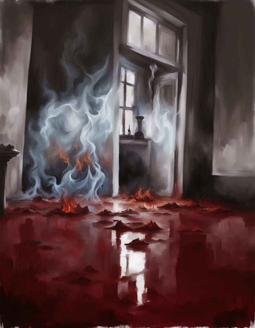 Demonic Devil of the Dark Age in Black and White