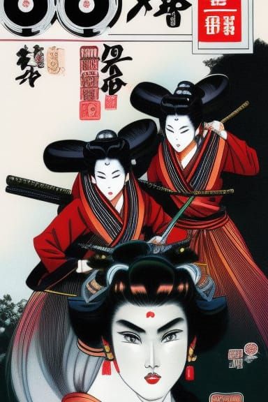 Geisha Army Manga: Geisha Samurai Fight
