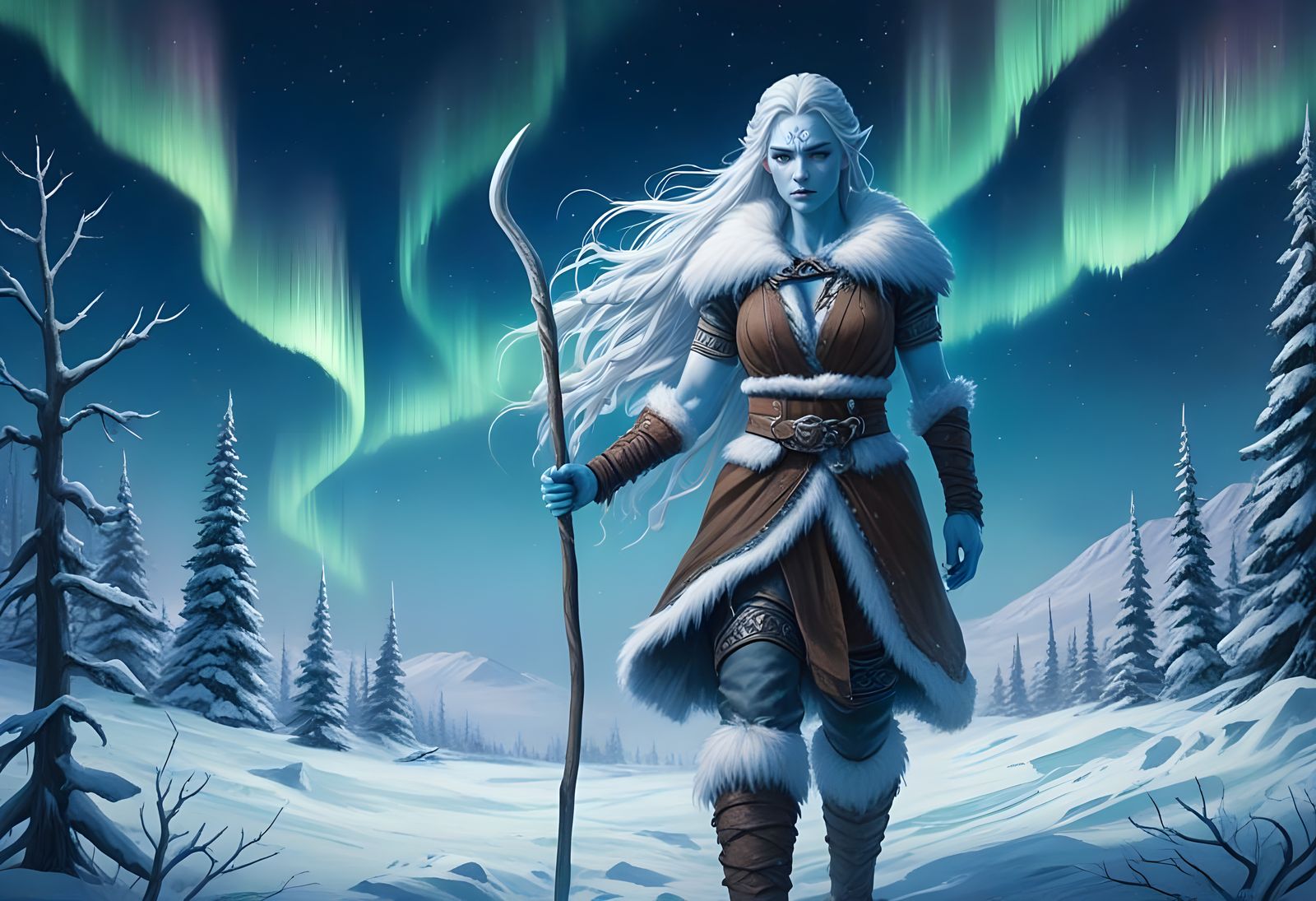 Frozen Goddess of the Northern Lights