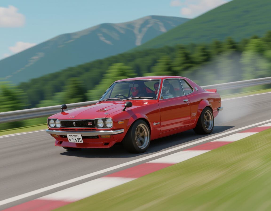 Red 1970 Toyota GT-R JDM Street Racer