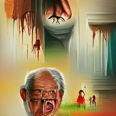 Creepy Grandpa Horror Movie Poster Art