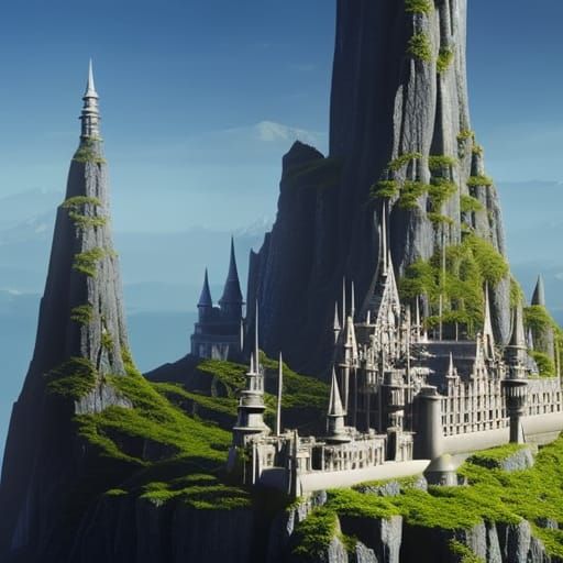 Elf Family Castle Fashion House: Digital Matte Painting