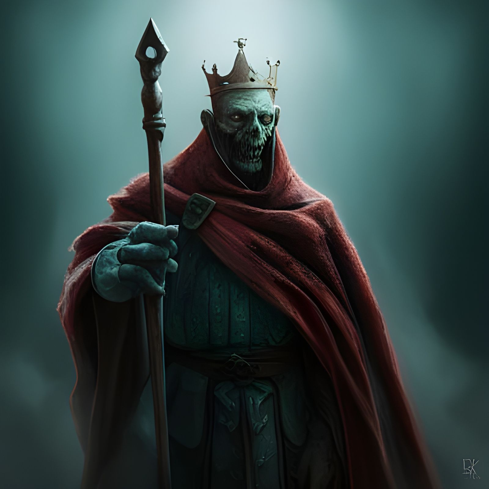 Ghostly Undead King in Alex Flores Style